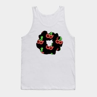 Cherry Scrunchie Sticker Tank Top